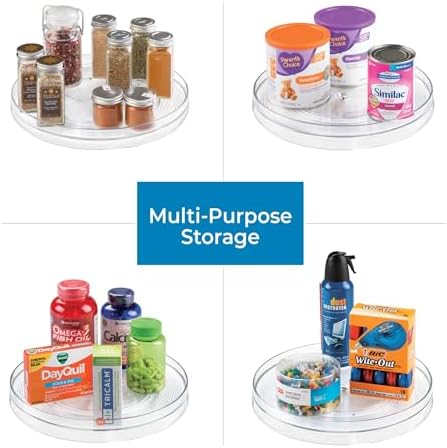 iDesign Plastic Lazy Susan Turntable Organizer, Clear - Image 3