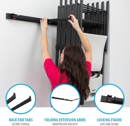 LIFETIME 80719 Wall Mounted Chair Rack Black - Image 5