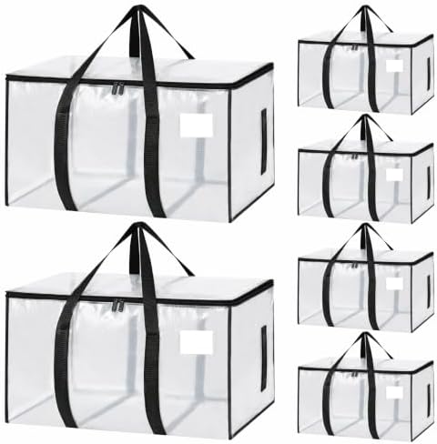 6 Pack Heavy Duty Waterproof Moving Bags, Foldable Totes by Unknown