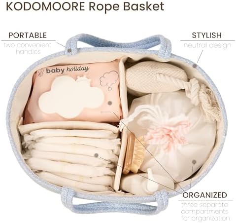 Diaper Caddy Organizer, Gift Basket for Baby Shower, Newborn Essentials - Image 4