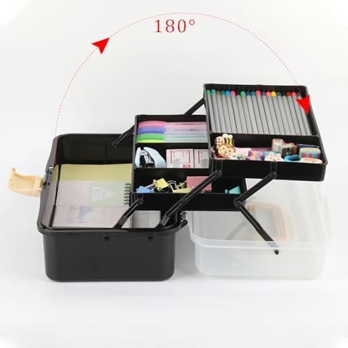 BTSKY 3-Layer Plastic Dividing Storage Box Craft Organizer and Storage - Image 2