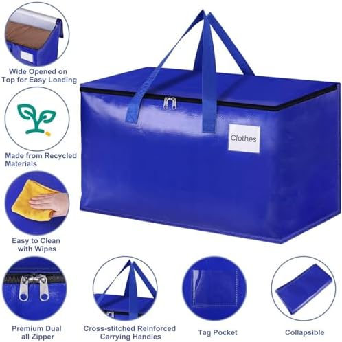 StorageRight Moving Bags, Moving Boxes, 93L 8-Pack Sotrage Bags, 4 Colors - Image 3