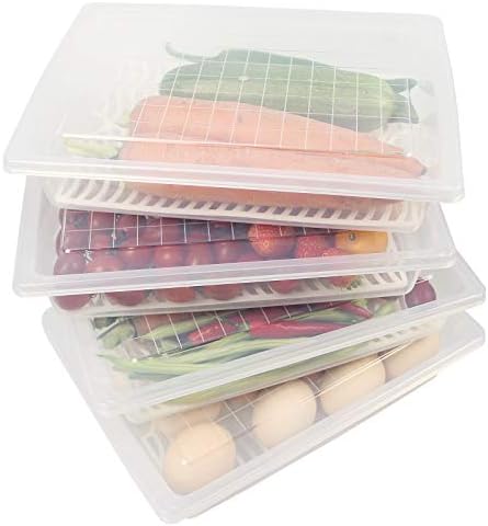 4PCS Food Storage Container, Plastic Food Containers Large by Yiautao