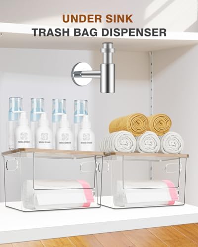 Trash Bag Dispenser 2 Pack - Under Sink Organizer, Plastic Bag Holder - Image 5