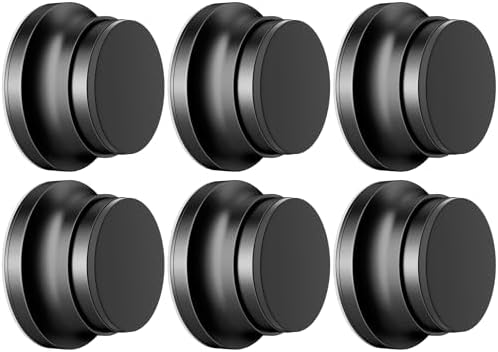 6PCS Door Stoppers for Wall, 1.65 in Door Knob Wall Protector, Black by Sckeinwg