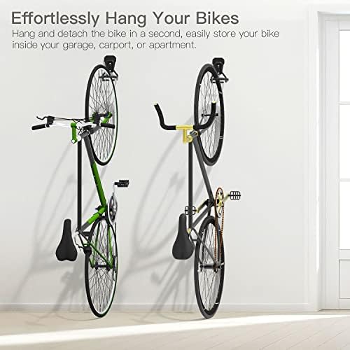 Housolution Bike Wall Mount with Fixed Hook, [4 Pack] Bike Storage Rack - Image 2