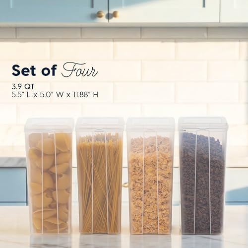 IRIS USA Food Storage Containers Set, 3.9 Qt - 4 Pack, Food Grade Plastic - Image 3