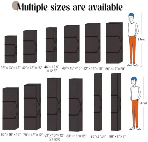 1 Pcs 96 x 8 x 4 Inch, 50 L Large Storage Duffle Bag Black - Image 3