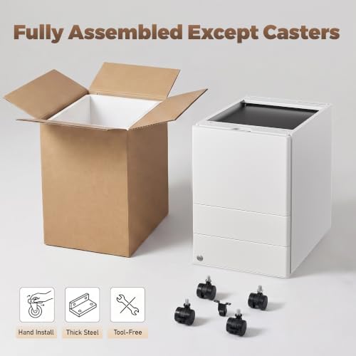 Approgreent Fully Assembled 3 Drawer File Cabinets for Home Office - Image 4