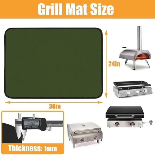 Heat Resistant Mats for Countertop fits Tabletop Grill, 36x24x0.04in, Green - Image 5