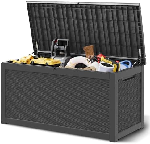 Outdoor Storage Box Waterproof, 320 Gallon Deck Box for Patio Storage by WTFGO