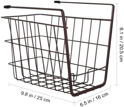 PRETYZOOM 2 Pack Under Shelf Wire Basket, Under Cabinet Hanging Metal Storage Basket, Space-Saving Organizer Solution for Kitchen, Bathroom, Bookshelf, Office, Desk (10x6.5x8 inch) - Image 4