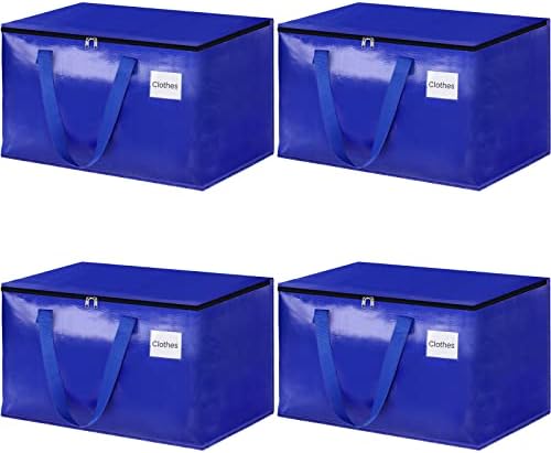 HomeHacks Moving Bags, 125L-4 Pack Heavy Duty Moving Totes by HomeHacks