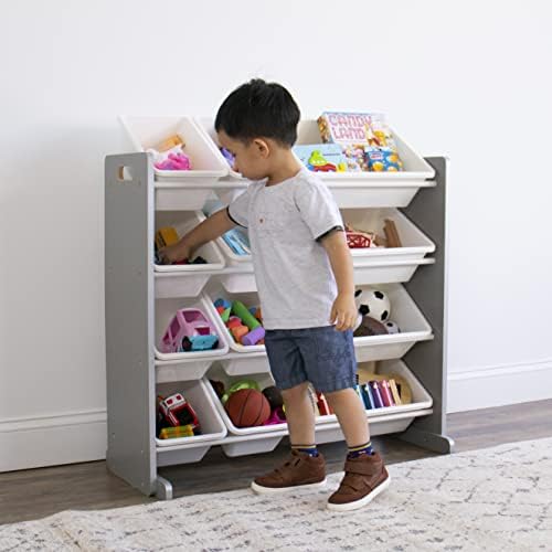 Humble Crew Kids Toy Organizer with 12 Bins, 4 Tier Storage for Playroom - Image 4