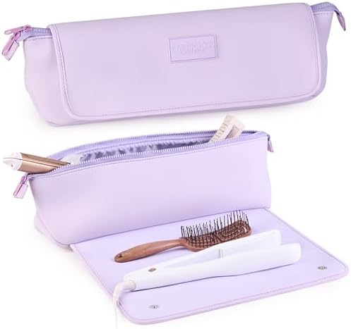 BAREFOOT CARIBOU Hair Tools Travel Bag and Heat Resistant Mat 17" (Lilac) by BAREFOOTCARIBOU