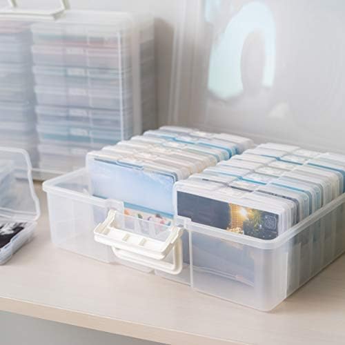IRIS USA Photo Storage Box |Made in USA| 16 Cases - Clear - Image 6