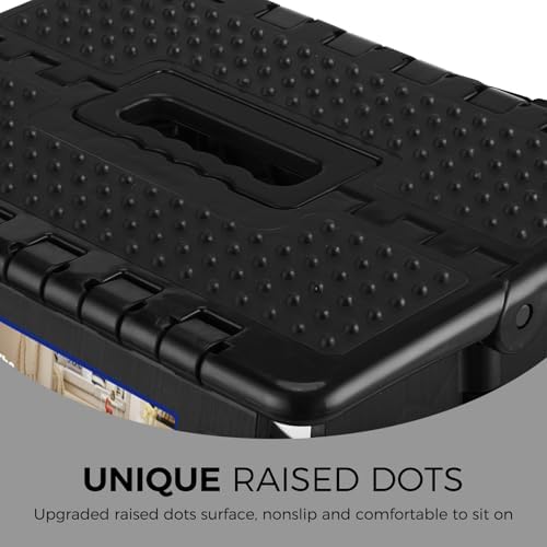 ACKO 13" Folding Step Stool, Non-Slip Surface for Adults & Kids, Dot Black - Image 3