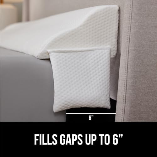 GORILLA GRIP Patented Bed Wedge Pillow for Headboard Gap, King, White - Image 3