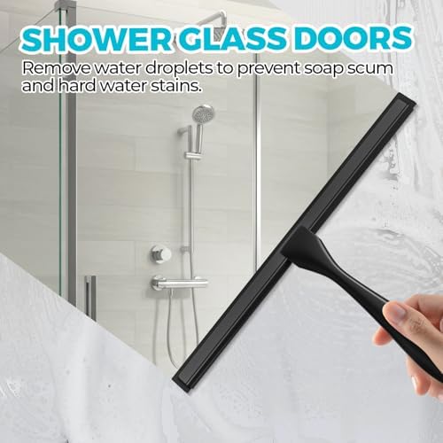 ALFLOD Shower Squeegee for Glass Doors, Tile Walls, Mirrors and Windshields - Image 2