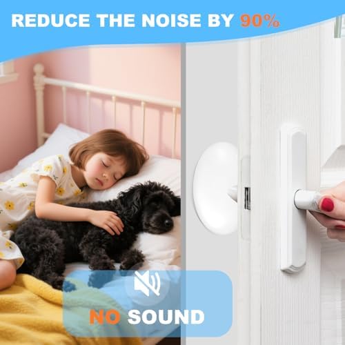 JZWBLILY White 3.15" Large Door Knob Wall Protector, Self Adhesive 6 Pack - Image 6
