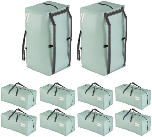 VENO 10 Pack Heavy Duty Moving Bags with Backpack Straps, Zippers & Handles, Extra Large Packing Bags for College Dorm Essentials, Moving Supplies Alternative to Cardboard Moving Boxes by Veno