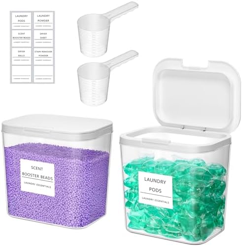 Lifewit Laundry Pods Container with Pop-up Lid, 0.72gal, 2 Pcs by Lifewit