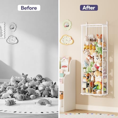 SWTYMIKI Hanging Stuffed Animal Storage - Over Door Toy Organizer, 3-Tier - Image 6