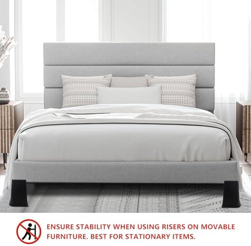 Bed Risers 8 inch Heavy Duty, 4 Pack Oversized Furniture Risers - Image 3