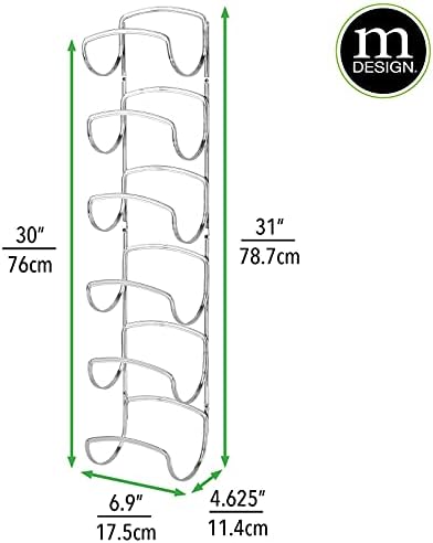 mDesign Metal Towel Shelves – Towel Rack for the Bathroom with 6 Compartments – Practical Bathroom Accessories for Both Large and Small Towels – Silver - Image 3