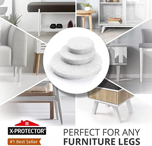 Felt Furniture Pads X-Protector - 48 PCS 1" - Premium Felt Pads (White) - Image 2