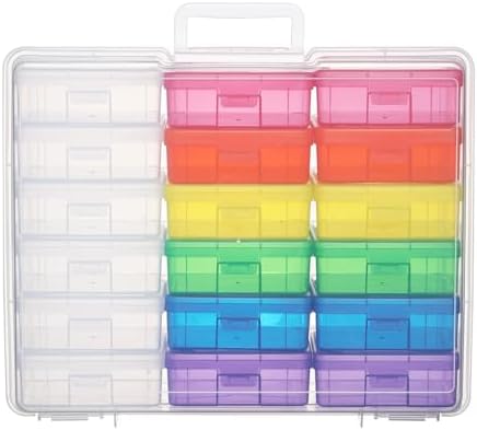Plastic Storage Box Arts Storage Boxes(12 Color+6 Clear-Small) by PartyClubofAmerica
