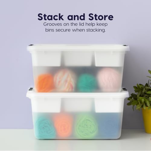 IRIS USA 18 Quart Craft Storage Organizer with Removable Tray - Image 5
