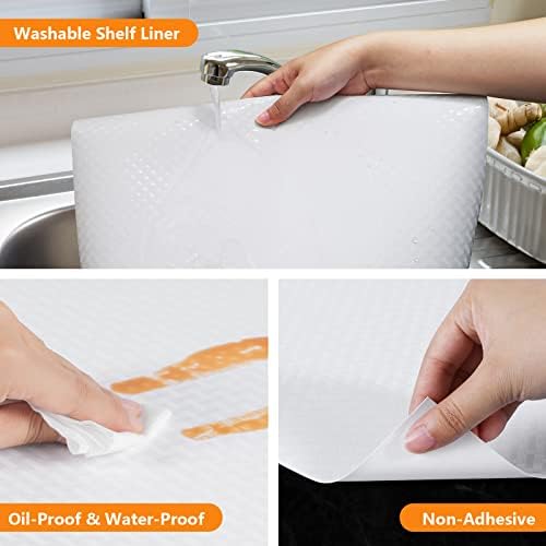 Shelf Liners for Kitchen Cabinets Non Adhensive,White 23.6"× 157.4" - Image 4