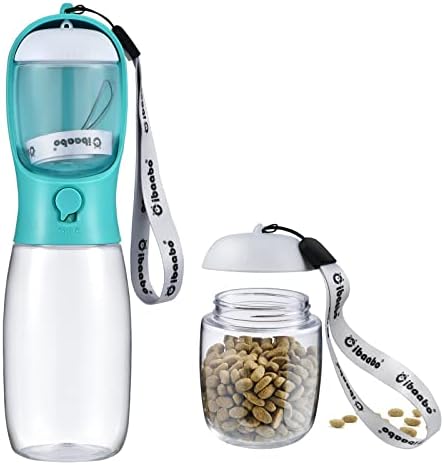 Cibaabo Dog Water Bottle Portable with Food Container & Filter for Travel by Cibaabo