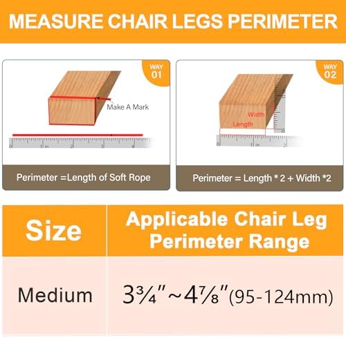 Chair Leg Floor Protectors Rectangle for Hardwood Floors 20 Pcs Medium - Image 4