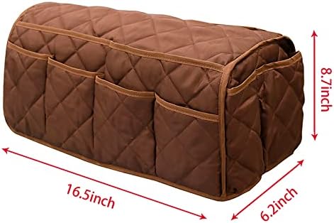2 in 1 Waterproof Armrest Covers Sofa Arm Organizer with 14 Pockets for Tablet Magazines TV Remote Holder, Anti-Slip Recliner Couch Armchair Slipcover Furniture Sofa Arm Protector Storage Caddy Pouch - Image 2