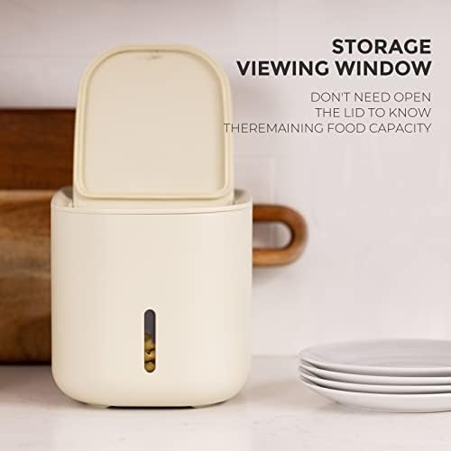 Zuutii Rice Storage Container,Food Container, Dry Food Storage,7.2lbs Pet Food Dispenser, 6.9Qt/11lbs Large Storage Bin with Lid,Silicone Ring & Moisture Proof,for Grain Cereal Soybean Corn,Begie - Image 4