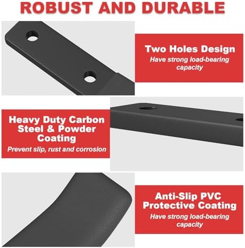 Heavy Duty Ladder Hooks for Garage Wall, 4 Inch (4 Pack) - Image 3