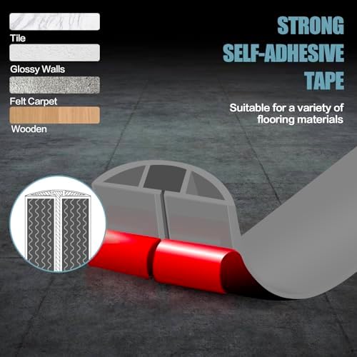 Floor Cord Cover Self Adhesive Cord Hider,10FT Cable Management, Extension Strip Protector for Wires, Prevent Cable Trips for Offices, Gyms, Exhibitions Cavity:0.47"(W) x 0.35"(H) Gray - Image 4