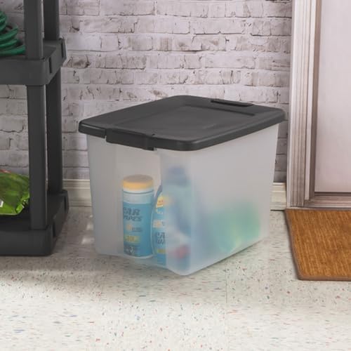 Sterilite ShelfTote, Clear Plastic Storage Bins, 50 Quart, 6-Pack - Image 2