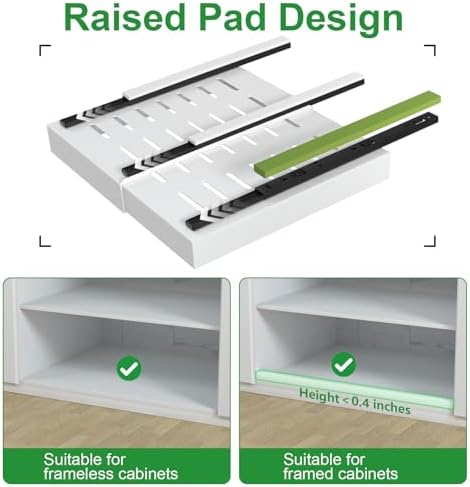 PAKETA 4 Pack Expandable Pull Out Cabinet Organizer,21" Deep - Image 5