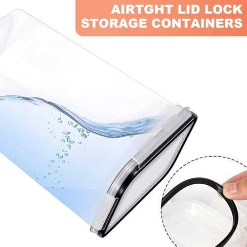 24pcs Airtight Containers, Clear Stackable Dry Food Storage - Image 3