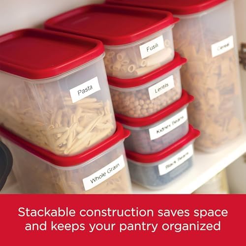 Rubbermaid Premium Modular Food Storage Containers with Lids, Clear, 18-cup Cereal Keepers - 2 Pack, Stackable Space Saving Design, Ideal for Pantry Organization and Kitchen Essentials - Image 4