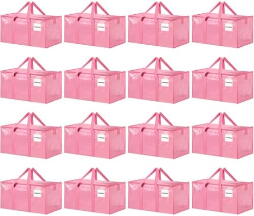 ukeetap 16 Pack Extra Large Clothes Storage Bins with Lids, Pink by ukeetap