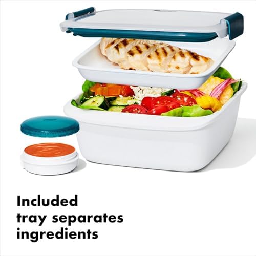 OXO Good Grips Prep & Go Food Storage Salad Container - 6.3 Cup, Teal - Image 2