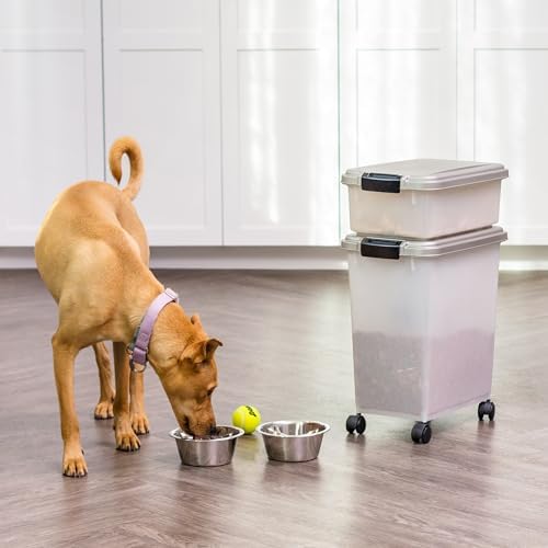 IRIS USA Dog Food Storage Container, Up to 30+11 lbs, Silver - Image 4