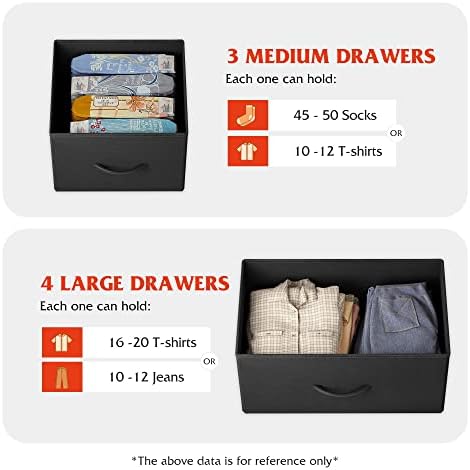 WLIVE Dresser for Bedroom, 7 Drawers, TV Stand, Rustic Brown - Image 5