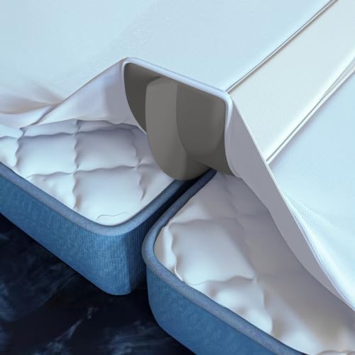 2-in-1 Bed Bridge Twin/Twin XL to King with Attached Sheet – Split Bed Gap Filler & Twin to King Bed Converter (Patent Pending) by BUVE