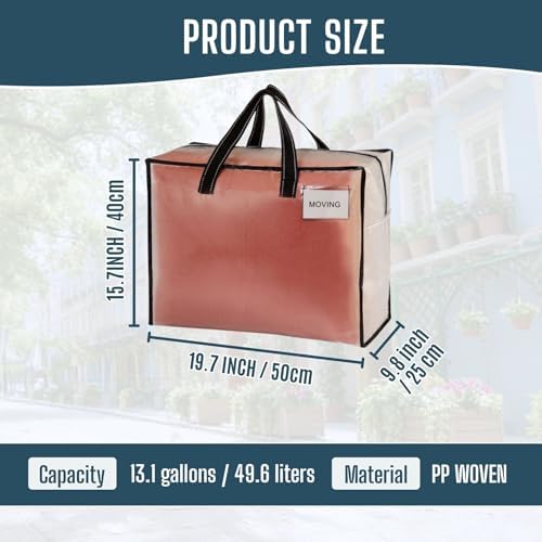 VENO Heavy Duty Moving Bags, Storage Bags, 13 Gallon, Clear, 4 Pack - Image 3