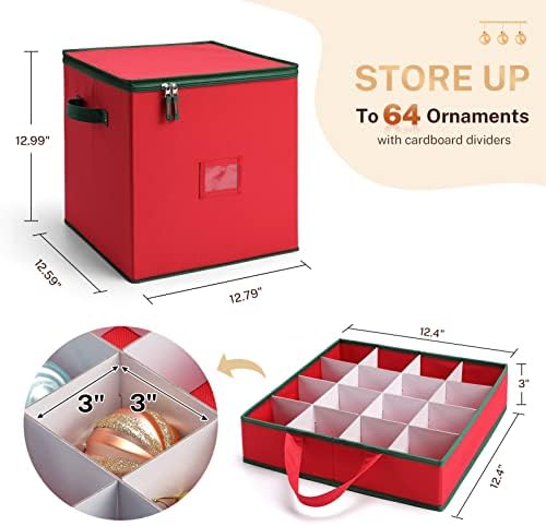 MaidMAX Ornament Storage Box, Ornament Storage, Christmas Ornament Storage - Image 6